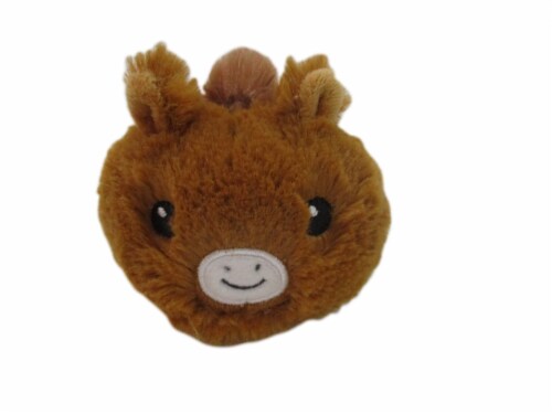 Holiday Home Plush Round Horse - Brown Perspective: front