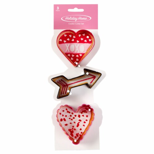 Holiday Home Valentine's Cookie Cutter Set Perspective: front