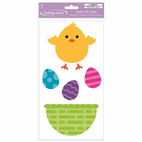 Holiday Home® Chick Gel Cling - Yellow Perspective: front