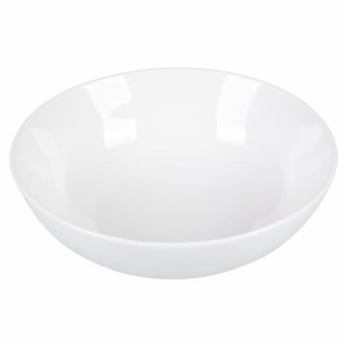 Dash of That Ceramic Low Serve Bowl - White Perspective: front