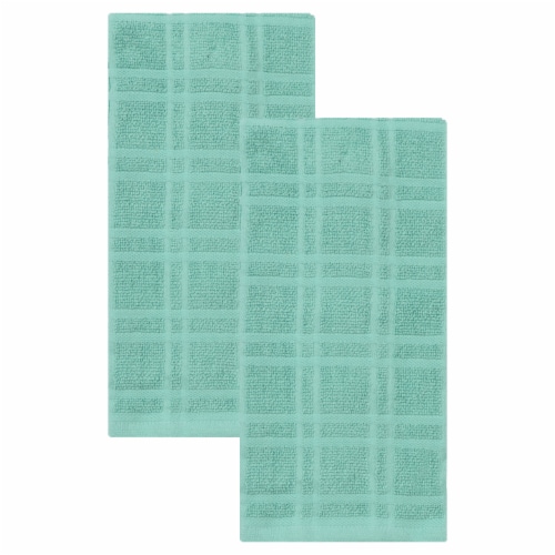 Everyday Living Solid Waffle Kitchen Towels - Teal, 2 pk - Kroger