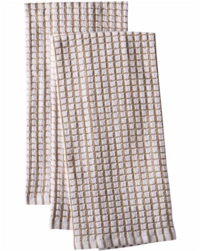 Everyday Living Coordinate Kitchen Towel Set - Light Gray/White Perspective: front