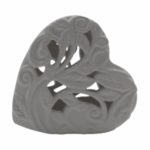 Holiday Home® Ceramic Heart Decor - White Perspective: front