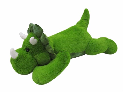 Holiday Home Plush Laying Dinosaur - Green Perspective: front