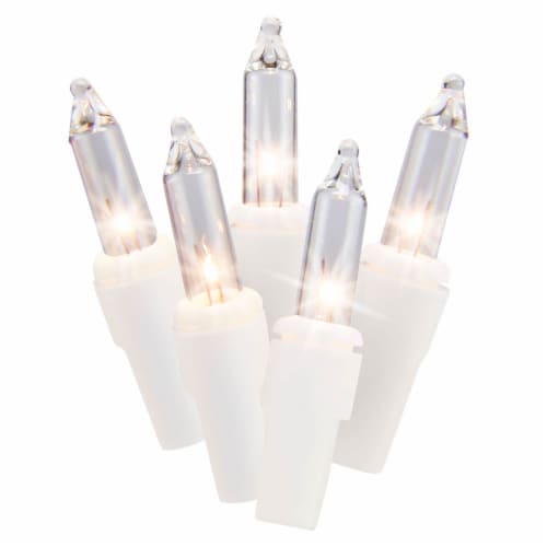 Holiday Home™ Clear Incandescent Lights - White Wire Perspective: front