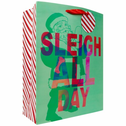 Holiday Home Large Sassy Sleigh All Day Gift Bag Perspective: front