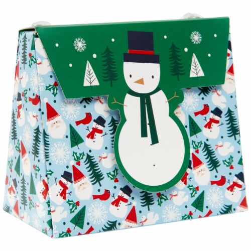 Holiday Home Snowman Gift Bag Perspective: front