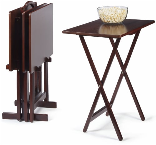 Everyday Living Brown TV Tray Set Perspective: front