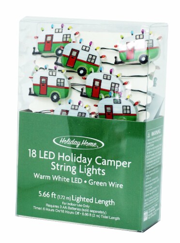 Holiday Home 18 LED Camper String Lights Perspective: front