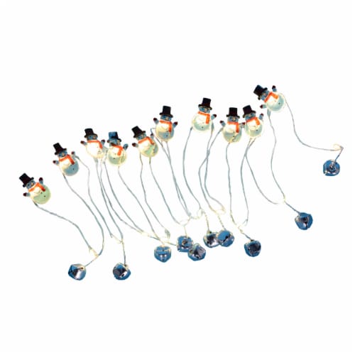 Holiday Home 20 Snowman LED String Lights Perspective: front