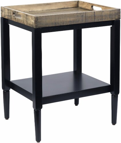 Everyday Living Wood Tray Accent Table - Navy Perspective: front