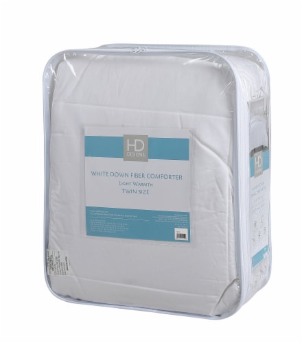 HD Designs® Light Warmth White Down Fiber Comforter Perspective: front