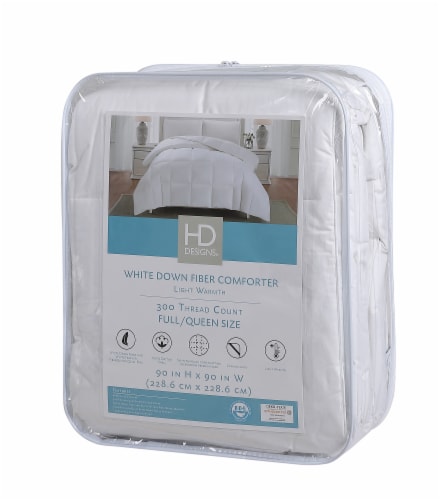 HD Designs® Light Warmth White Down Fiber Comforter Perspective: front