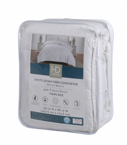 HD Designs® All Season Down Fiber Comforter - White Perspective: front