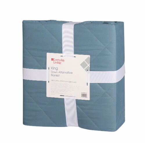 Everyday Living Down Alternative Blanket - Blue Perspective: front