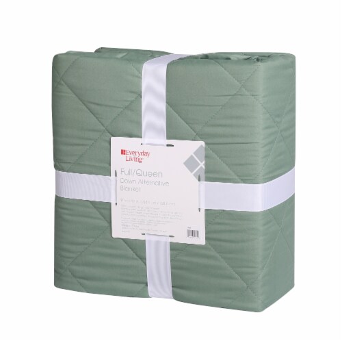 Everyday Living Down Alternative Blanket - Green Perspective: front