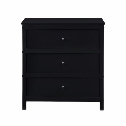Everyday Living Three Drawer Chest - Black Perspective: front