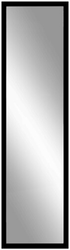 12 Inch x 48 Inch Door Mirror - Black Perspective: front