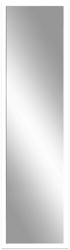 12 Inch x 48 Inch Door Mirror - White Perspective: front
