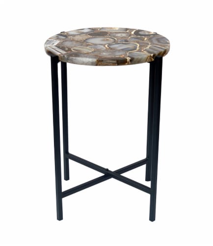 Modavari Home Fashions Agate Accent Table Perspective: front