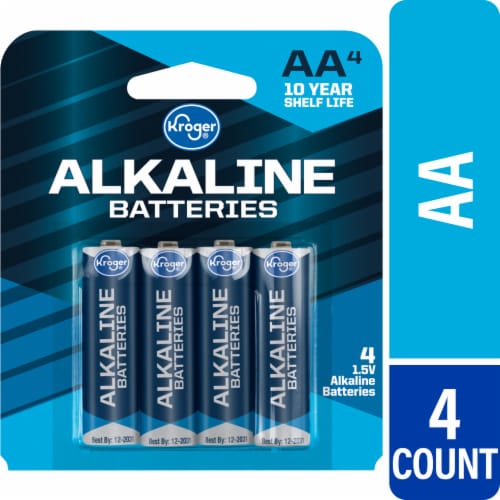 Kroger Alkaline AA Batteries -  4 Pack Perspective: front