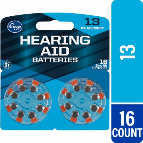 Kroger Hearing Aid Size 13 Batteries - 16 Pack Perspective: front