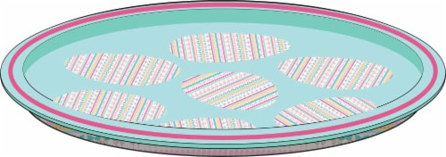 Holiday Home Spring Fairisle Tin Tray Perspective: front