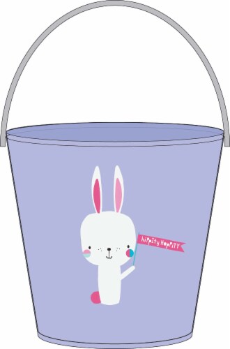 Holiday Home Hoppy Bunny Treat Bucket - Purple Perspective: front