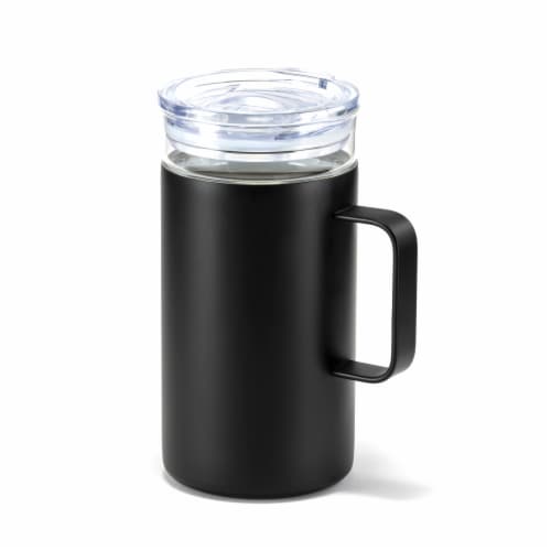 HD Designs Outdoors Double Wall Vacuum Mug - Jet Black Perspective: front