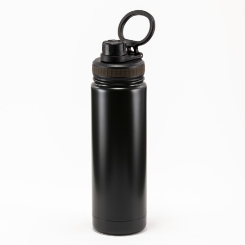 HD Designs Outdoors Stainless Steel Bottle with Sport Lid - Jet Black Perspective: front