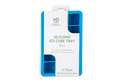 HD Designs Outdoors Silicone Ice Cube Tray - Blue Perspective: front