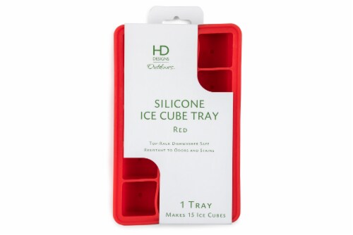 HD Designs Outdoors Silicone Ice Cube Tray - Red Perspective: front