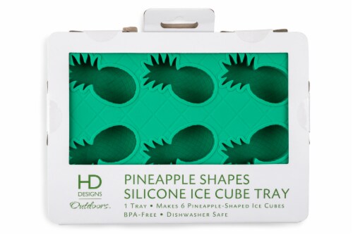 HD Designs Outdoors Silicone Pineapple Shapes Ice Cube Tray - Green Perspective: front