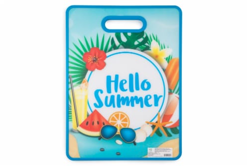 HD Designs Outdoors Hello Summer Poly Board - Blue/Green/Red Perspective: front
