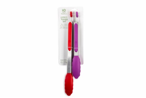 HD Designs Outdoors™ Tongs - Red/Purple Perspective: front