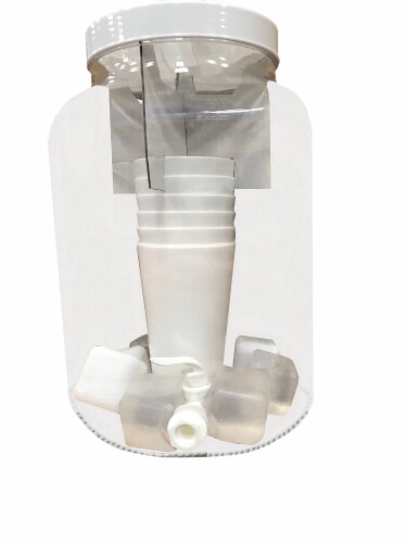 HD Designs Outdoors Beverage Dispenser with Cups & Ice Cubes - White Perspective: front
