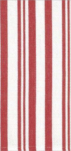 Dash of That Basketweave Towel Set - Red/White Perspective: front
