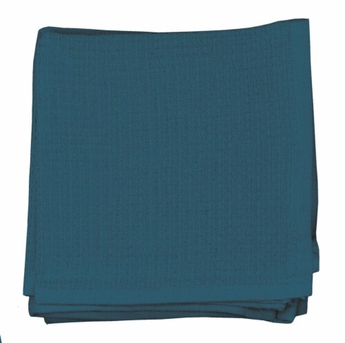 Dash of That Woven Waffle Dishcloth Set - Teal Perspective: front