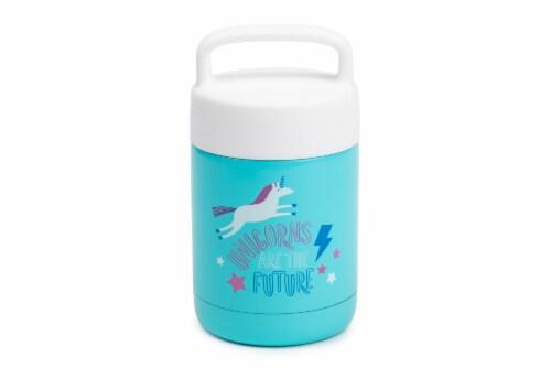 Brumis Unicorns Are The Future Food Jar - Blue Perspective: front