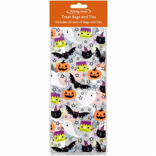 Holiday Home Treat Bags and Ties - 20 Pack Perspective: front