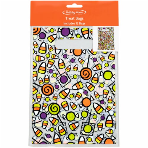 Holiday Home Candy Handle Bags - 12 Pack Perspective: front