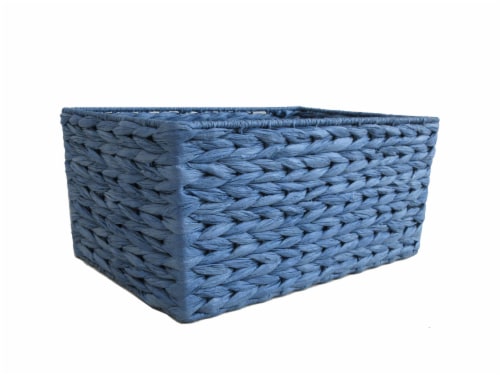 HD Designs Large Paper Rope Basket - Blue Perspective: front