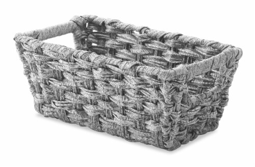 Everyday Living Small Split Rattique Shelf Tote - Gray Perspective: front