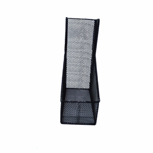 HD Designs XL Mesh Wire Magazine Holder - Black Perspective: front