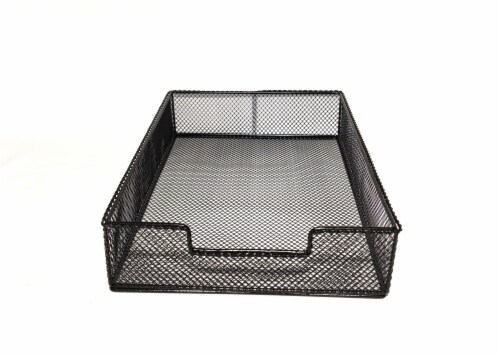 HD Designs Large Mesh Wire Tray - Black Perspective: front