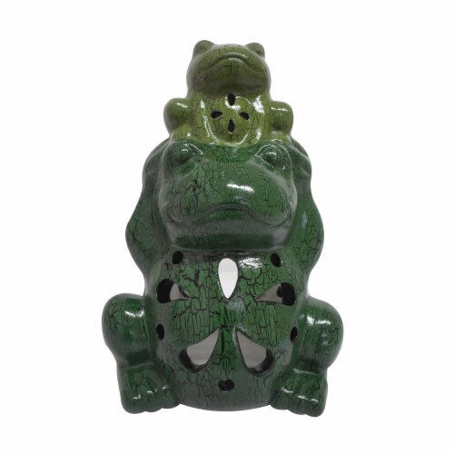 Earth Accents Frog Luminary Lantern - Green Perspective: front