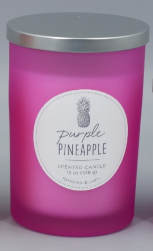 HD Designs® Purple Pineapple Jar Candle - Pink Perspective: front