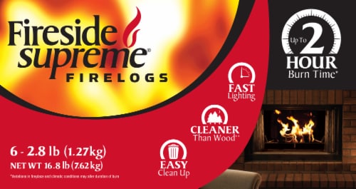 Fireside Supreme® 2-Hour Firelogs Perspective: front