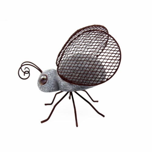 HD Designs Outdoors® Stone & Metal Decorative Ladybug Perspective: front