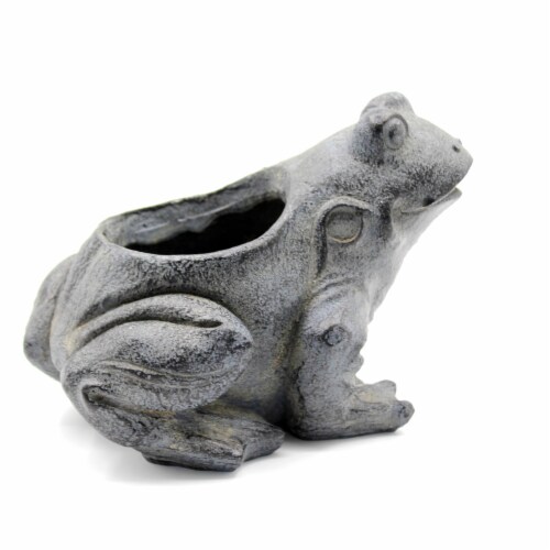 HD Designs Outdoors® Frog Flower Pot - Black Perspective: front